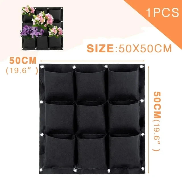 Wall Hanging Pocket Grow Bags – Vertical Garden Felt Planter for Indoor & Outdoor