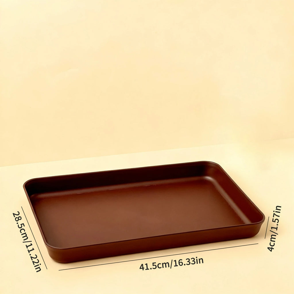 Deep Rectangular Plastic Storage Tray — Multi-Purpose Food & Kitchen Organiser