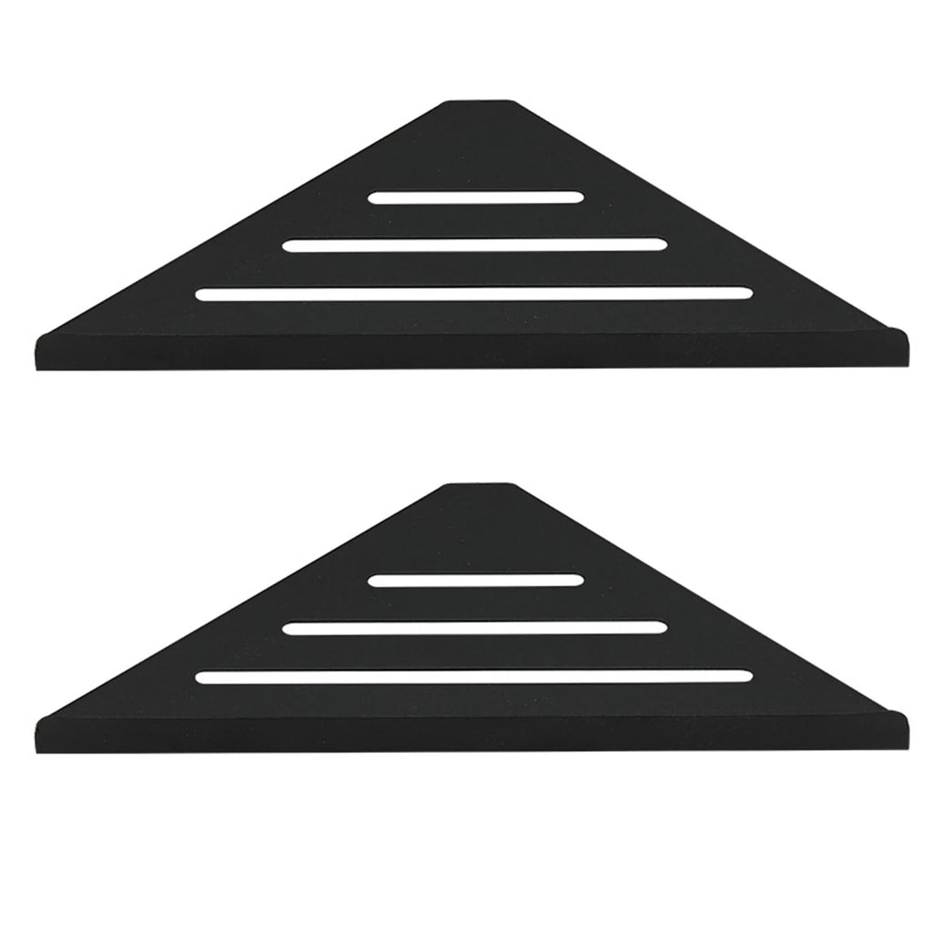 304 Stainless Steel Corner Shower Shelf — No-Drill, Double Tier, 31×21cm