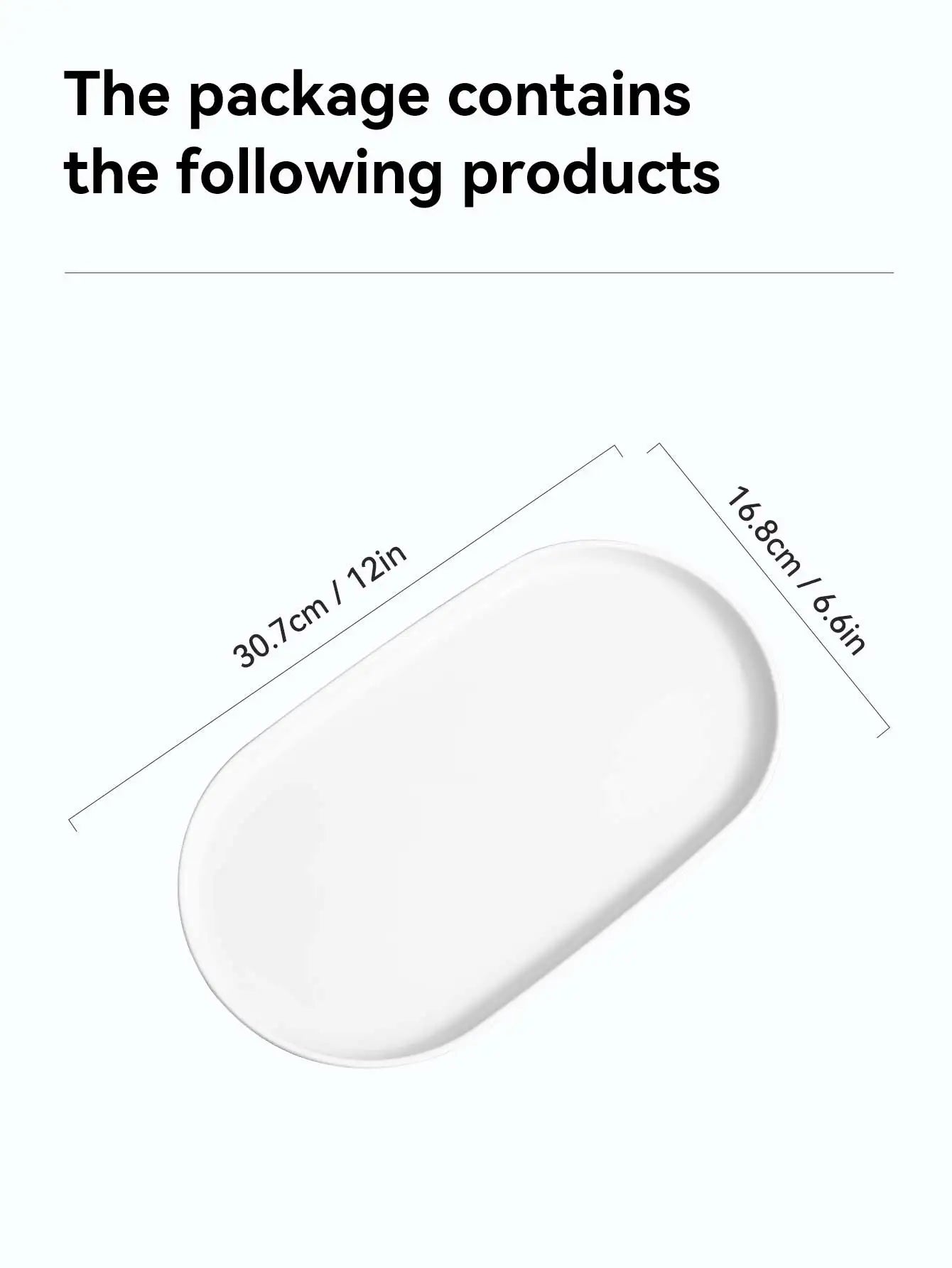 Oval Plastic Storage Tray Reusable Food Serving Tray Dessert Fruit Tray Kitchen Organizer Multi-purpose Jewelry Display Tray