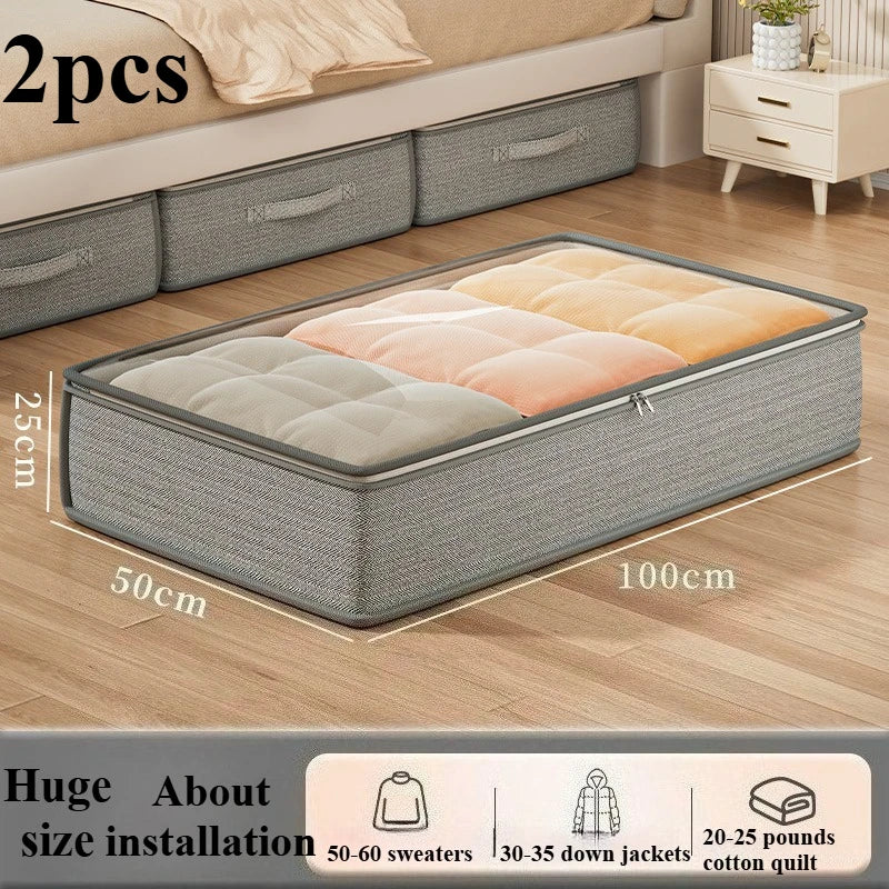Large Under-Bed Storage Boxes — Set of 2