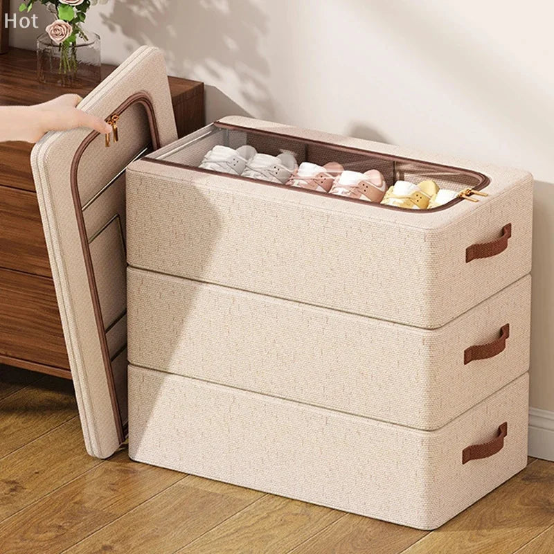 Under-Bed Shoe Storage Organizer with Clear Window
