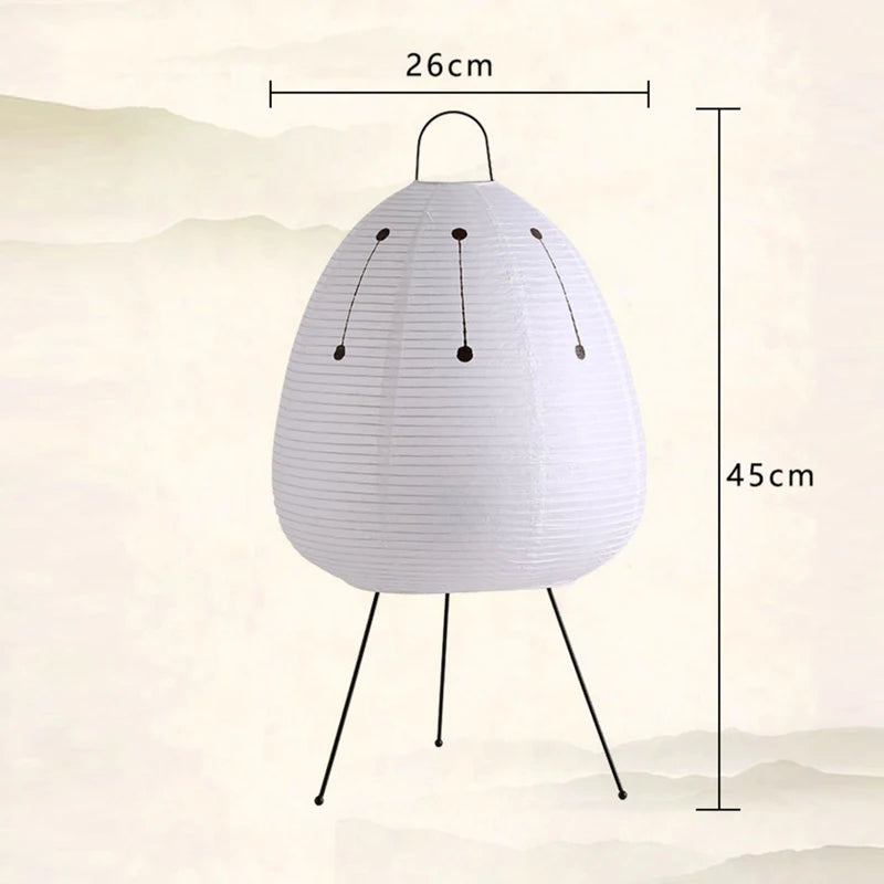 Handmade Rice Paper LED Table Lamp — Minimalist, Warm Glow