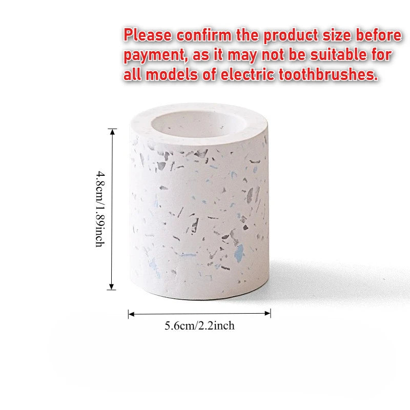 Diatomite Toothbrush Holder — Absorbent Terrazzo Bathroom Container