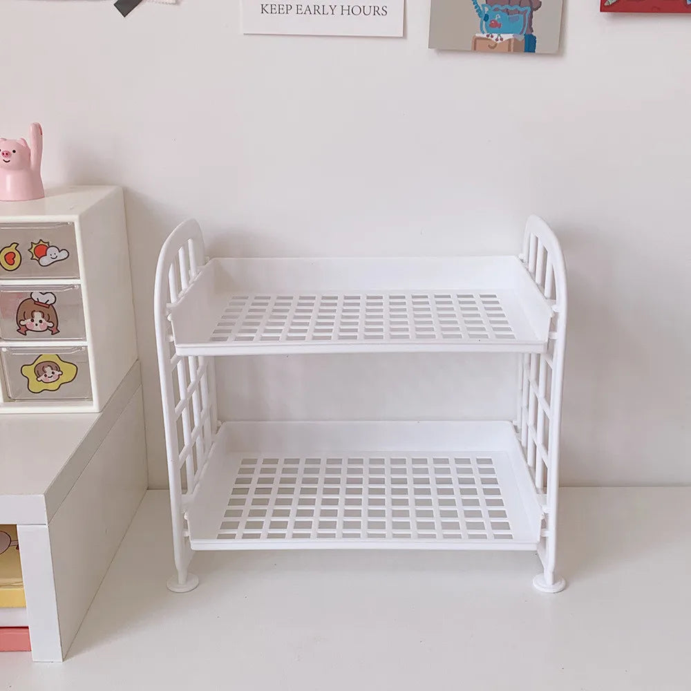 Multi-Functional Plastic Desktop Storage Rack — 21 × 19.8 × 13.7 cm