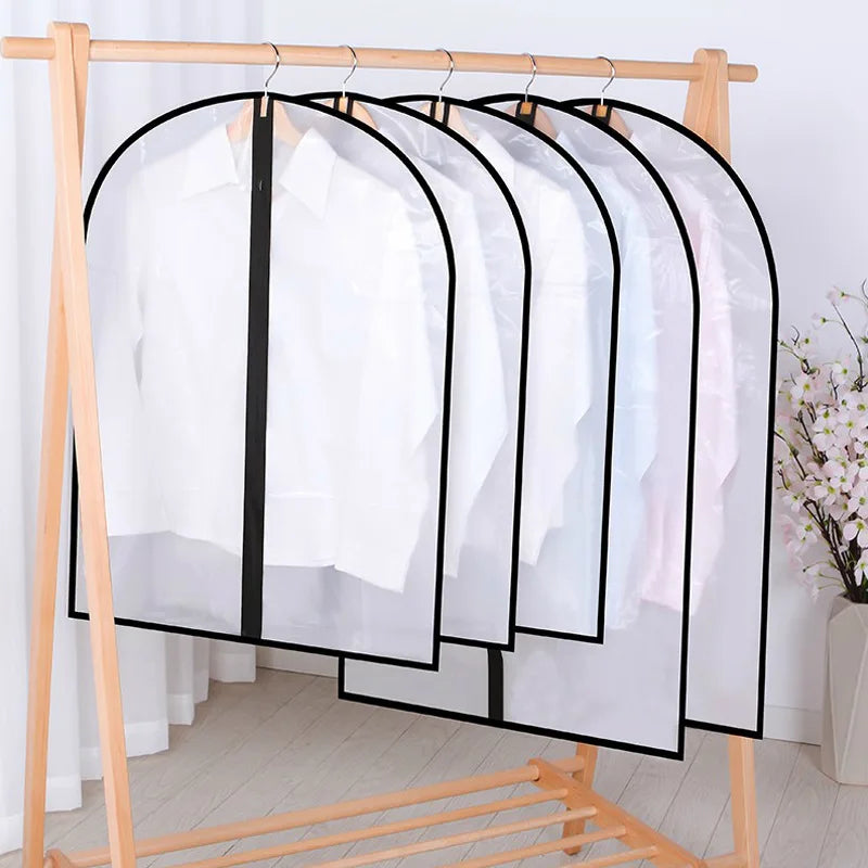 Transparent PEVA Dustproof Garment Bags — Pack of 5