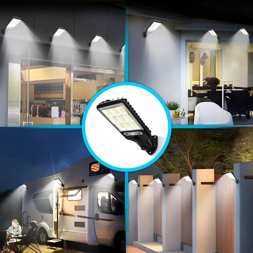 Solar COB Floodlight with Remote Control – IP65 Motion Sensor Security Light for Driveway, Patio & Garden (1/8 pcs)