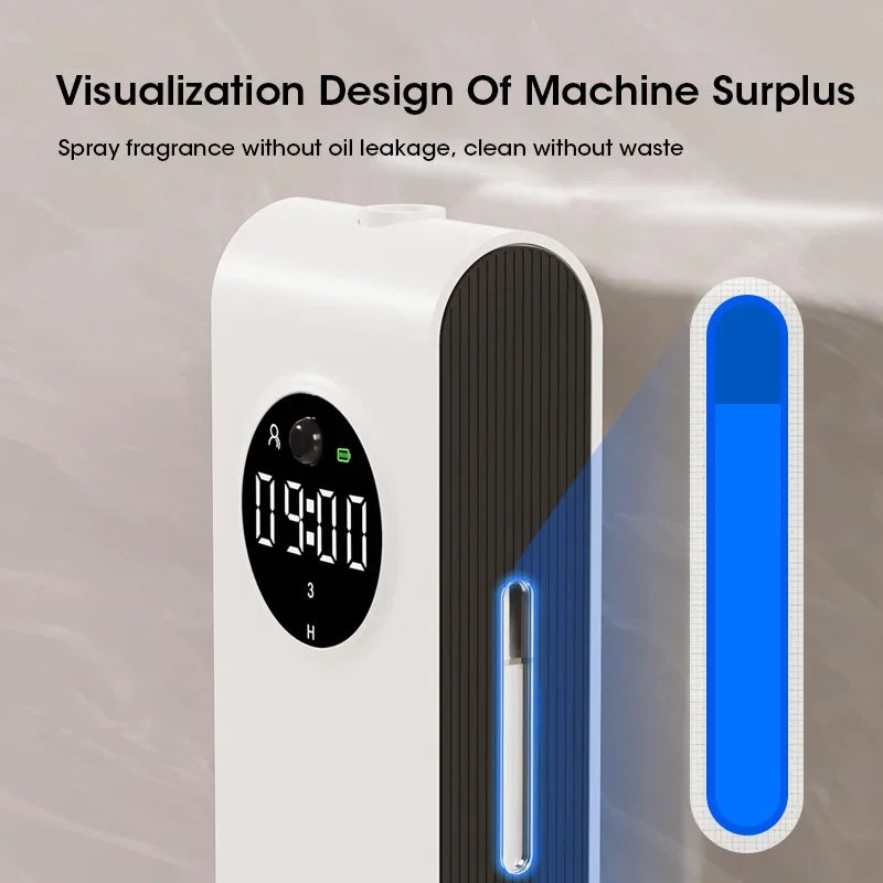 Wall-Mounted Automatic Sensor Aroma Diffuser — USB Rechargeable with Clock