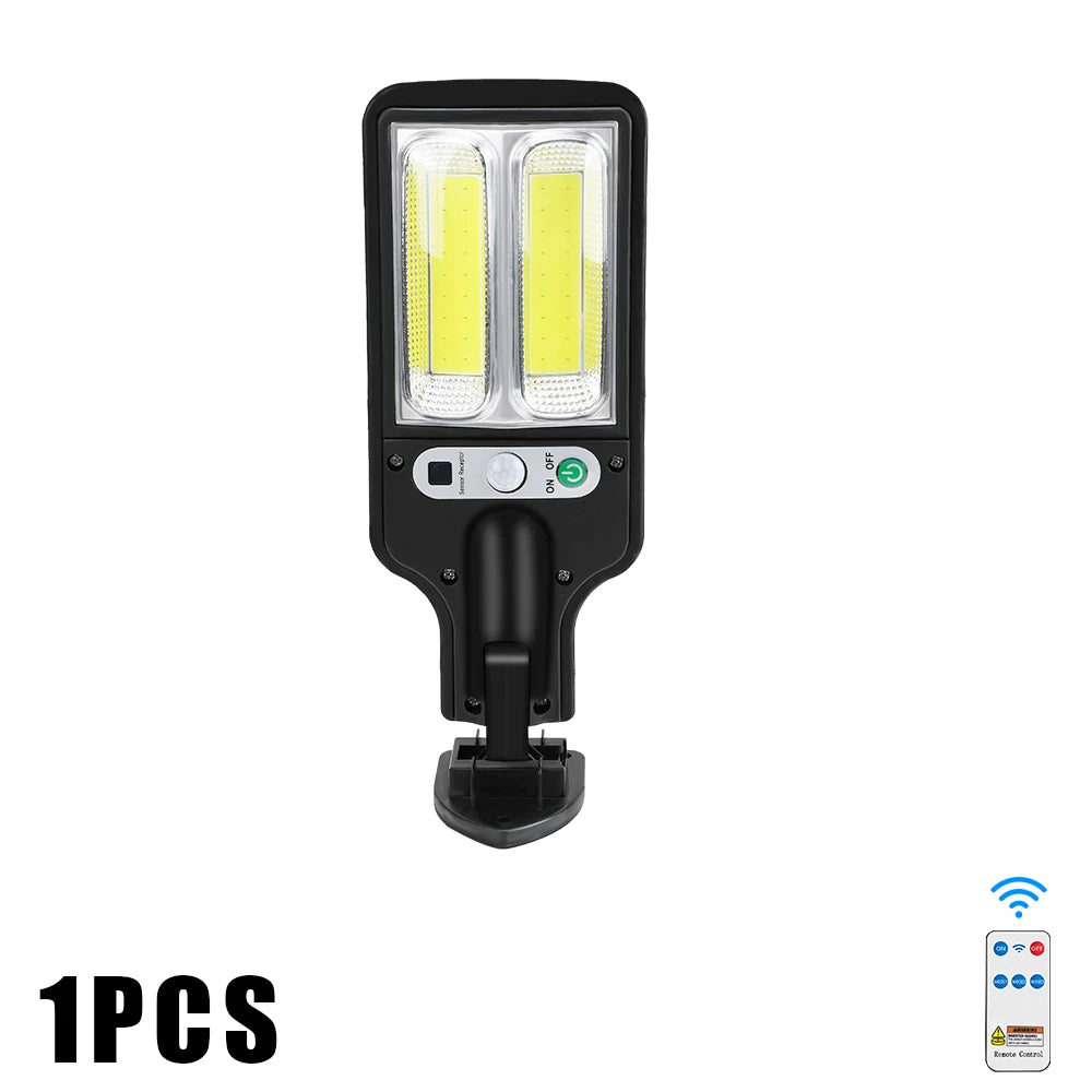 Solar COB Floodlight with Remote Control – IP65 Motion Sensor Security Light for Driveway, Patio & Garden (1/8 pcs)