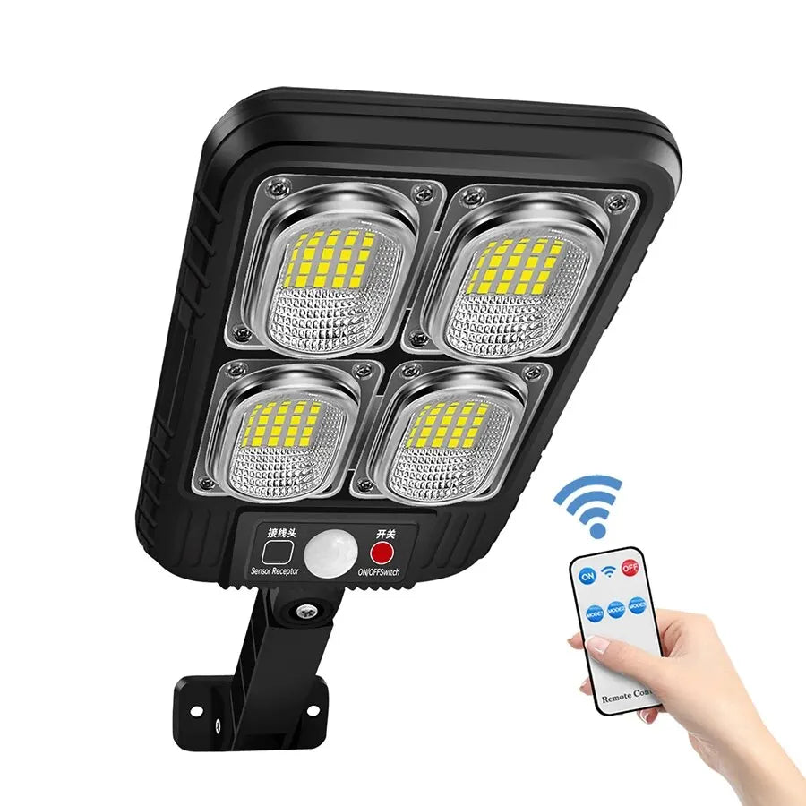 AMARYLLIS 100/200 LED Solar Street Light – IP65 Waterproof Motion Sensor Wall Light with Remote Control