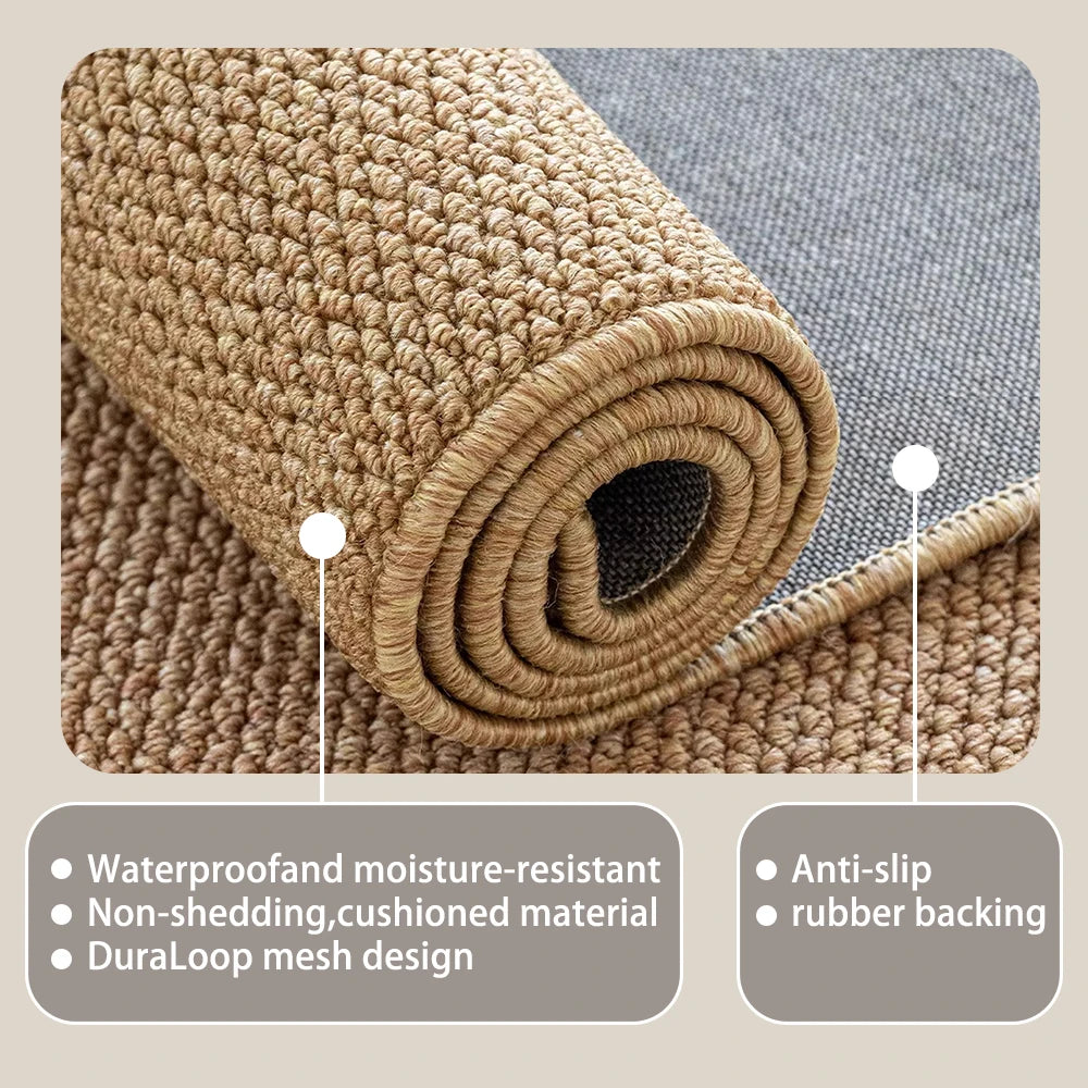 Non-Slip Washable Door Mat – Quick-Dry 3D Loop Pile Entryway Rug 40–80cm
