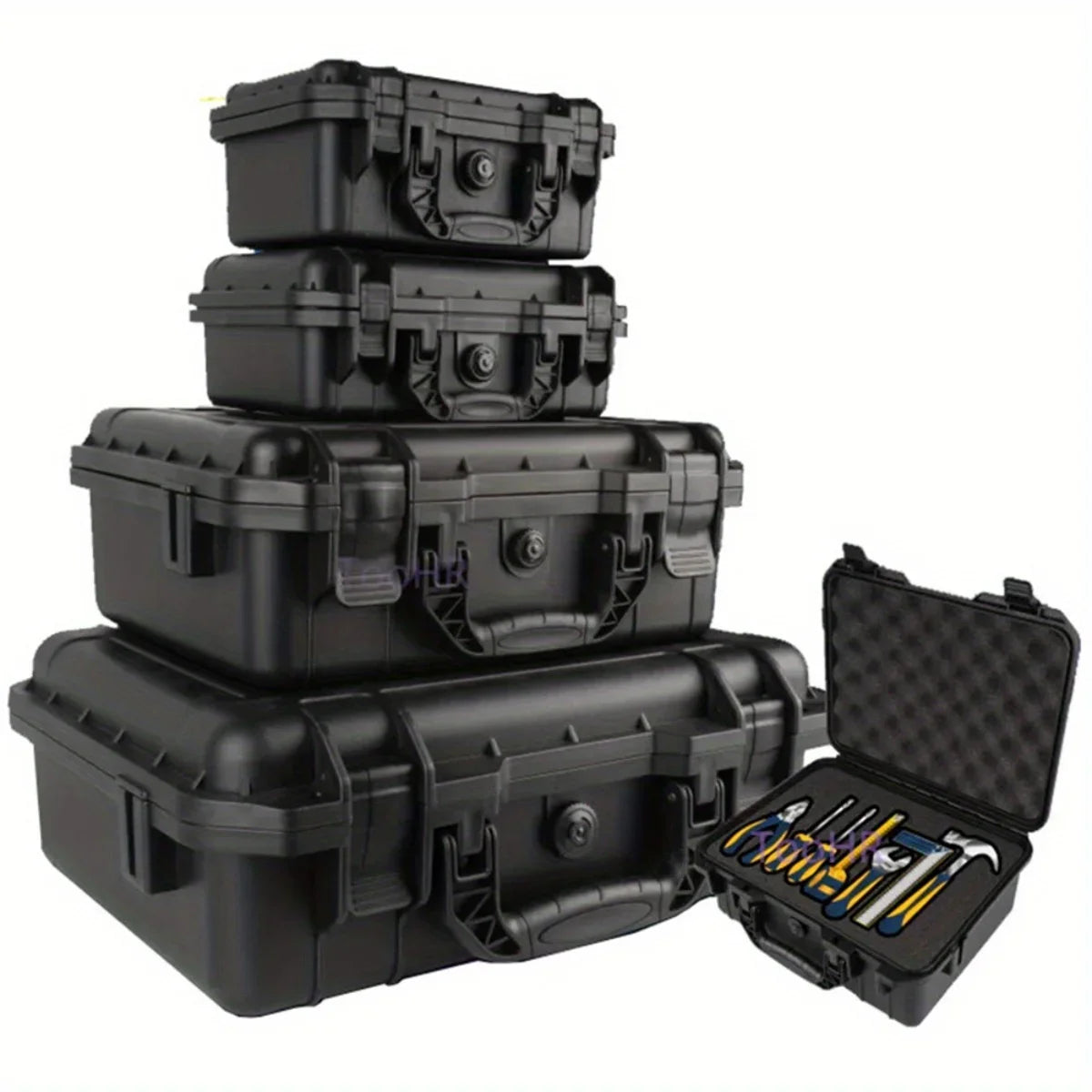 Waterproof Hard Carry Case with Pre-cut Sponge – Shockproof Safety Tool & Equipment Organizer