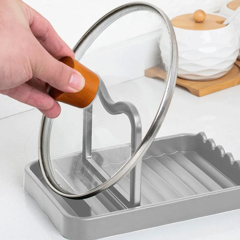 Spatula & Spoon Rest Draining Rack — Worktop Organiser