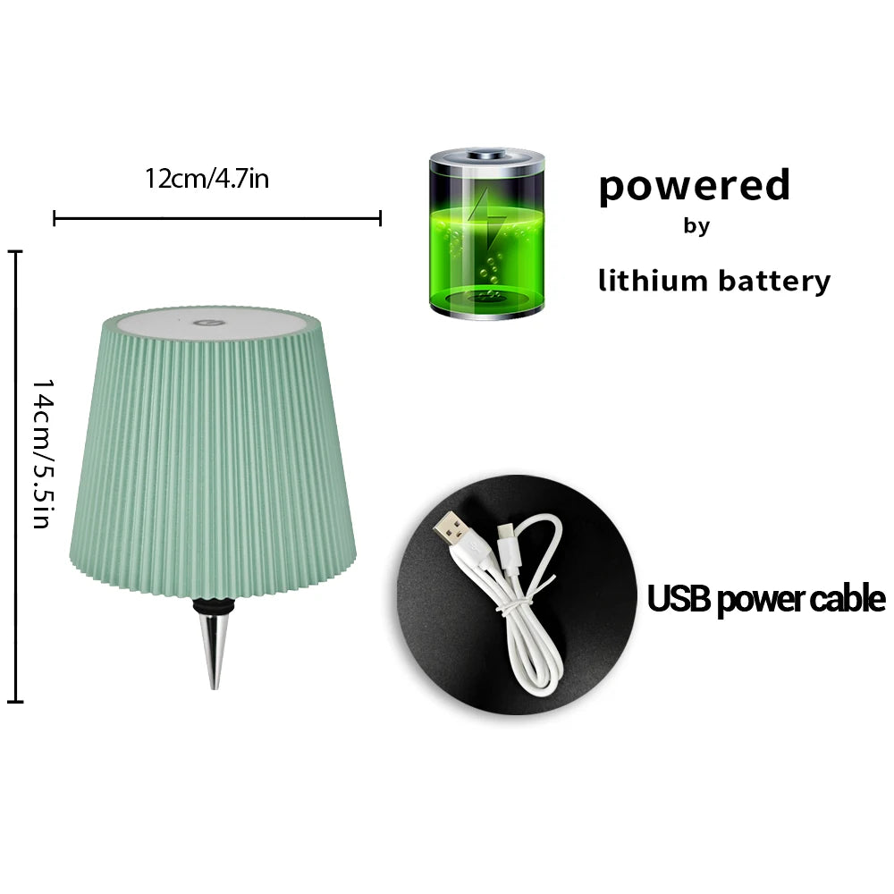 Wireless Wine Bottle LED Lamp — Touch Dimming, USB Rechargeable