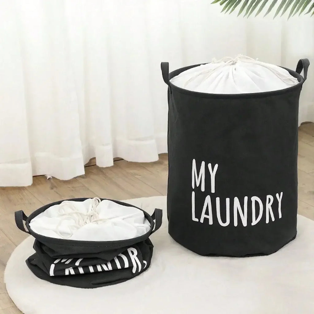 Foldable Cotton & Linen Laundry Basket