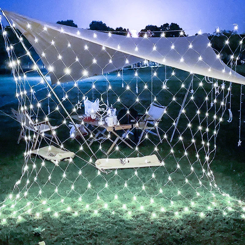 Aibik LED Net String Light – 1.5m–4m Fairy Mesh Light for Garden & Party AC220V