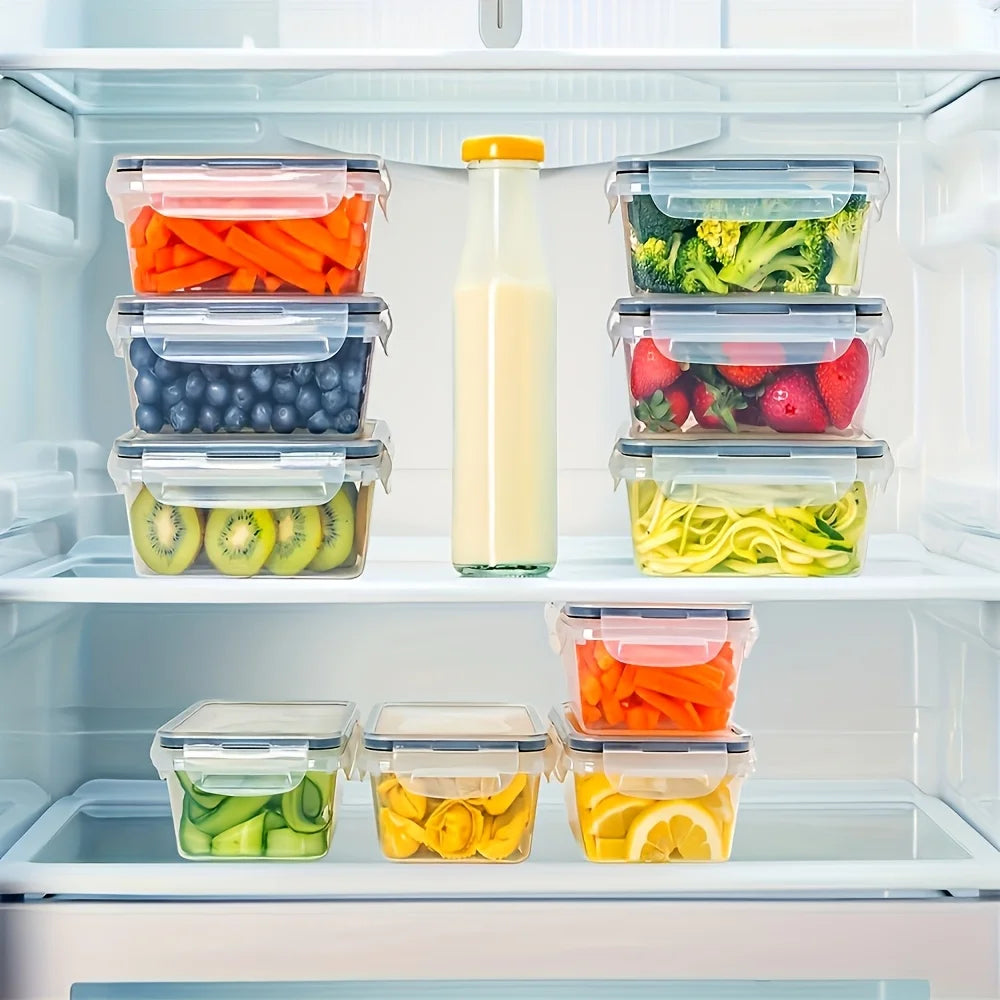 Airtight Food Storage Containers with Snap Lids — Set of 4