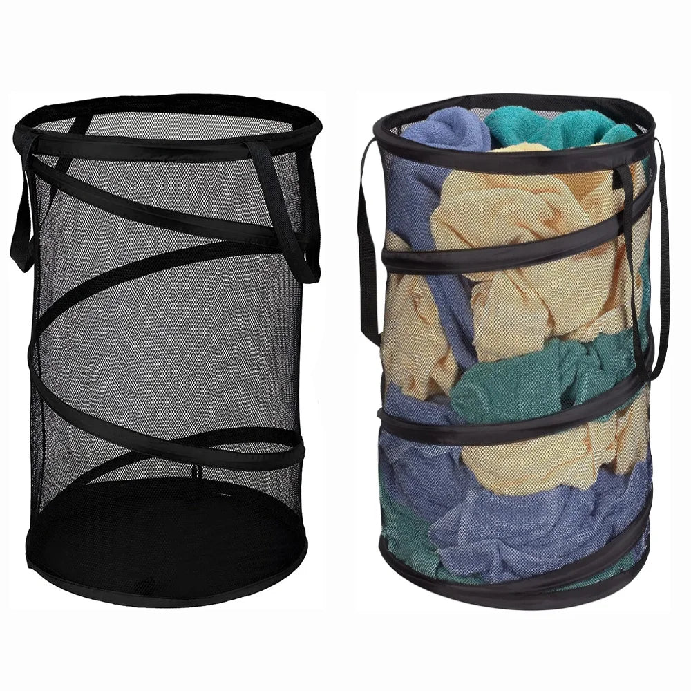 Extra-Large Collapsible Mesh Pop-Up Laundry Hamper