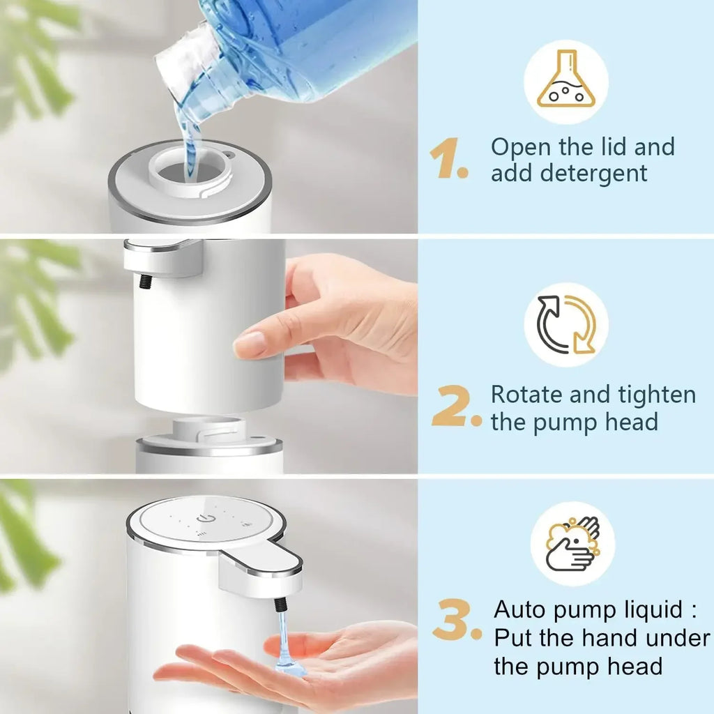 Touchless Foam Soap Dispenser — USB Rechargeable, Infrared Sensor, CE/RoHS