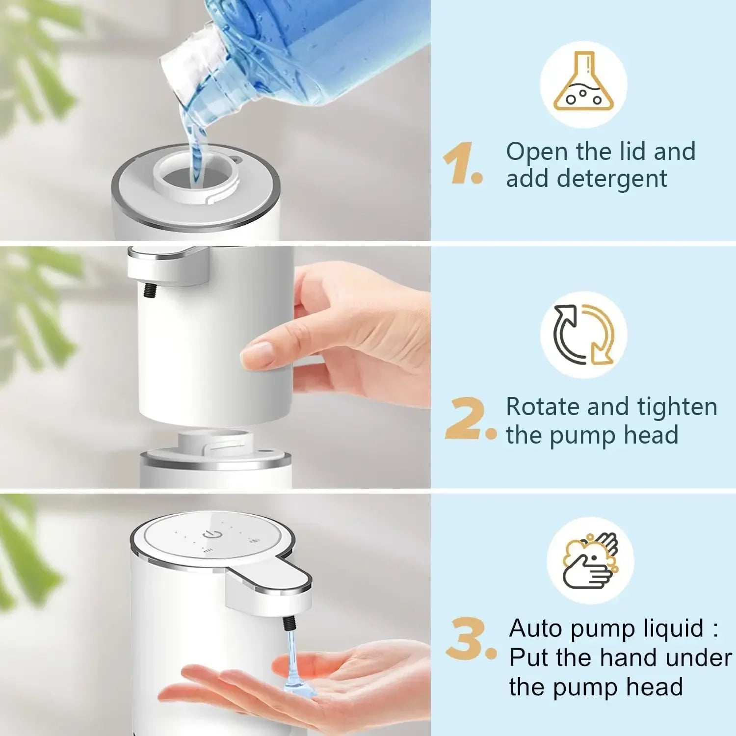 Touchless Foam Soap Dispenser — USB Rechargeable, Infrared Sensor, CE/RoHS