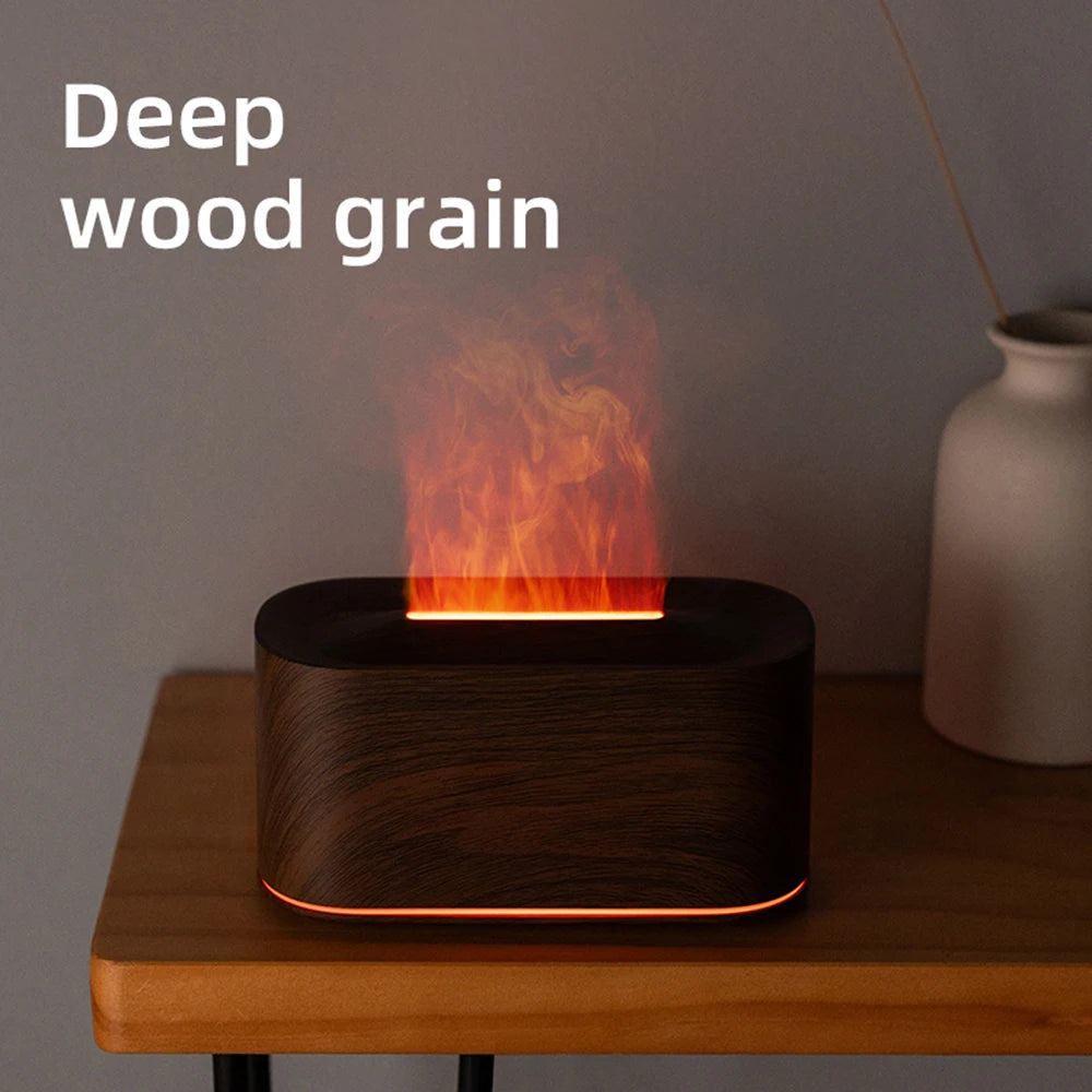 Flame Essential Oil Diffuser — 7 Colour LED Humidifier with Auto-Off