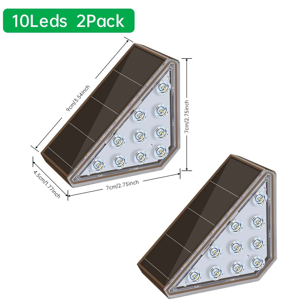 LED Solar Step & Stair Lights – IP67 Waterproof Outdoor Deck & Path Lights for Yard & Garden