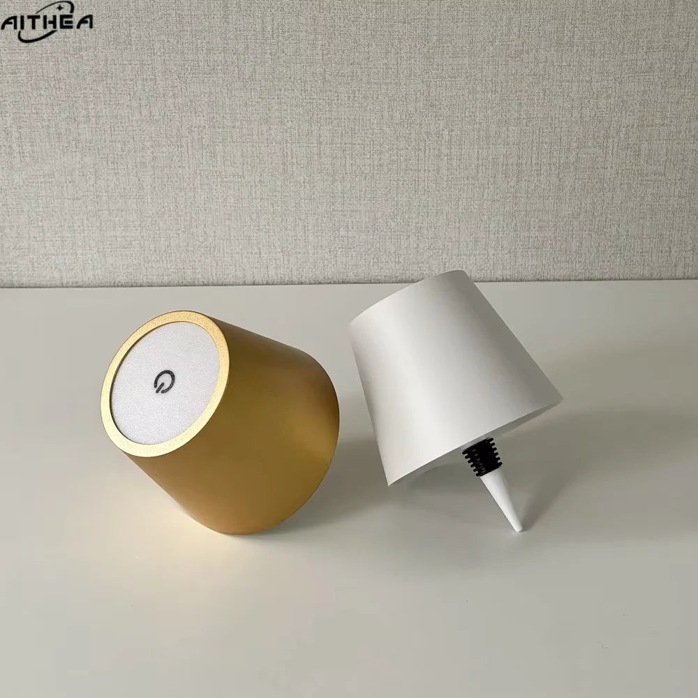 Wireless LED Wine Bottle Table Lamp — Touch Dimming, 3 Colour Temperatures