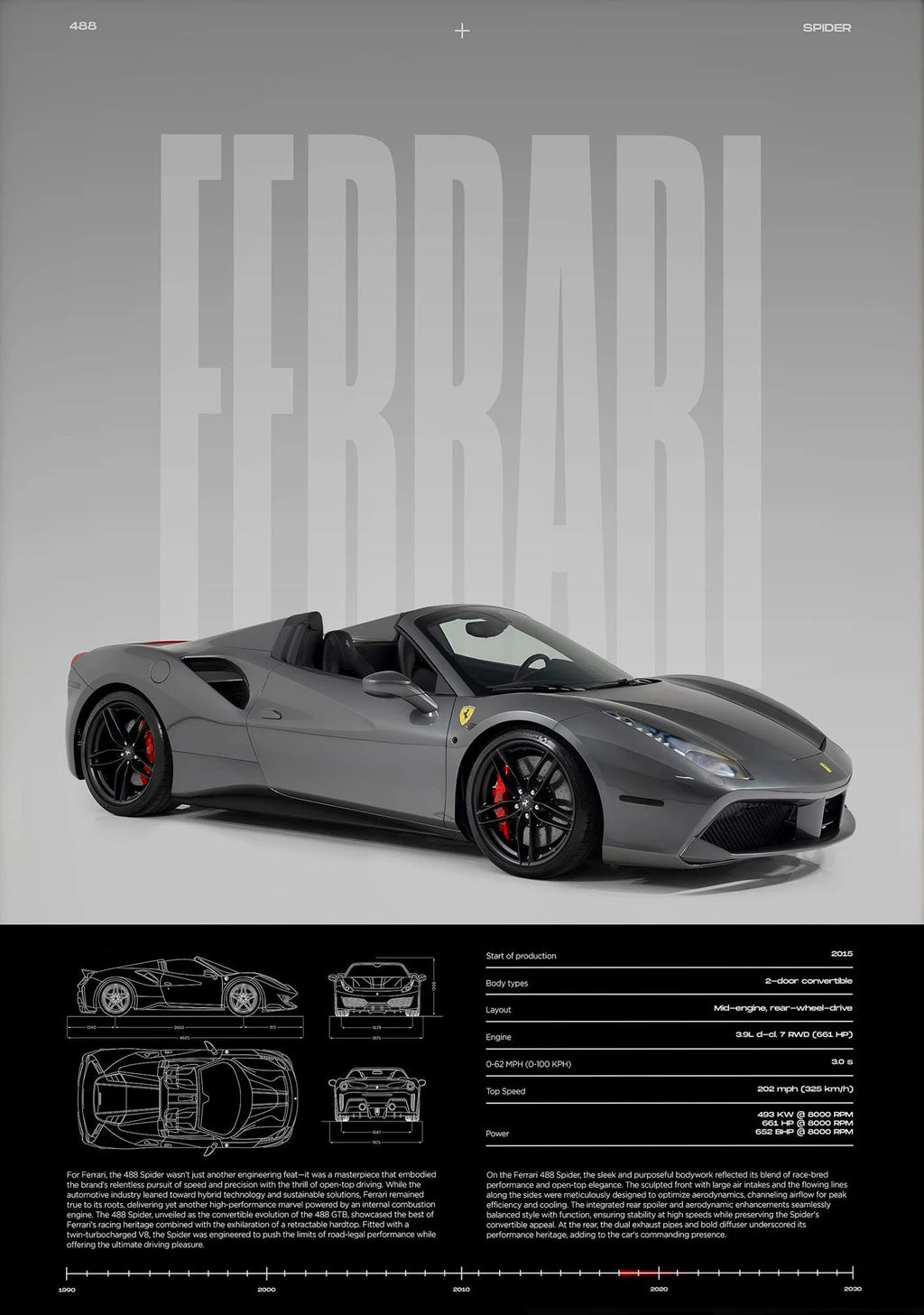 Luxury Sports Car Canvas Wall Art Poster — Unframed HD Print