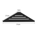 Single-Tier 304 Stainless Steel Corner Shower Shelf — Wall-Mounted, 33.5×21cm