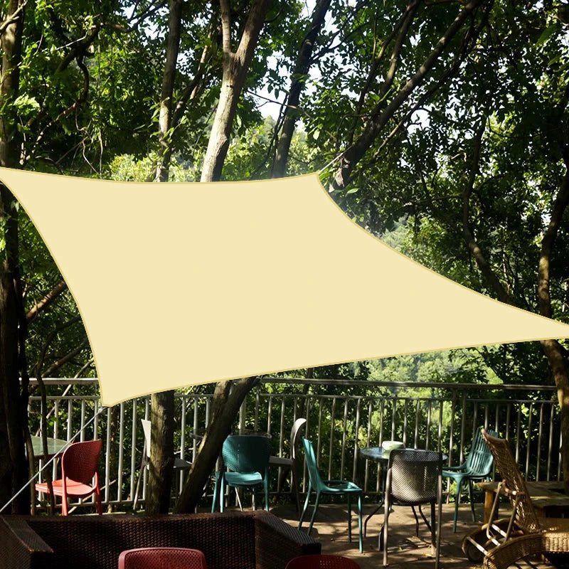 Rectangular Sun Sail – UV Resistant Breathable Poly Cotton Shade for Patio & Camping
