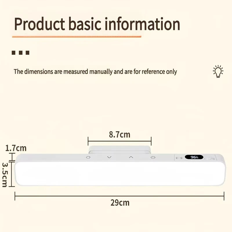 Magnetic Touch Table Lamp — Rechargeable, Remote Control, 5 Colour Temps