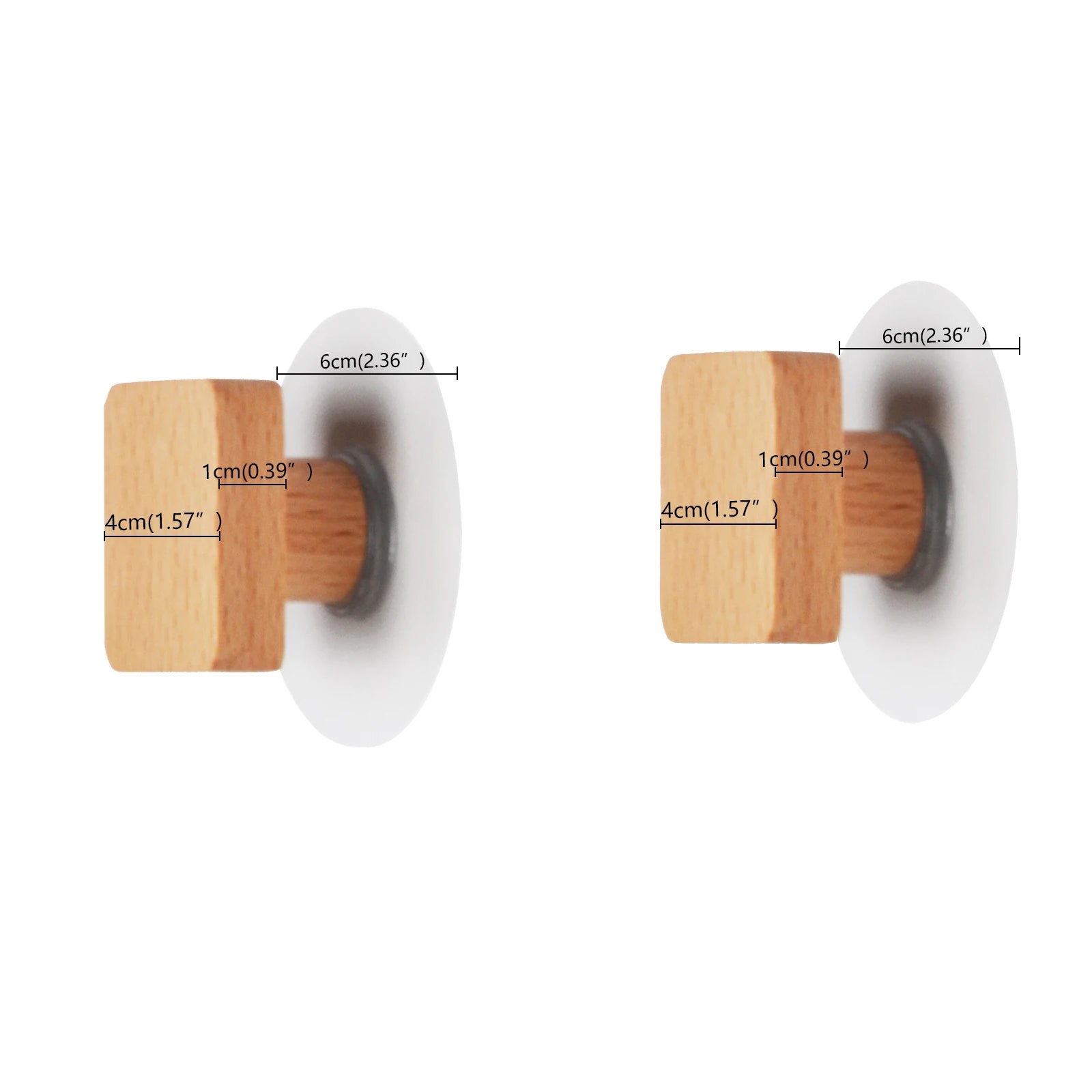 Geometric Wooden Wall Hook — Coat Peg for Clothes, Hats & Towels