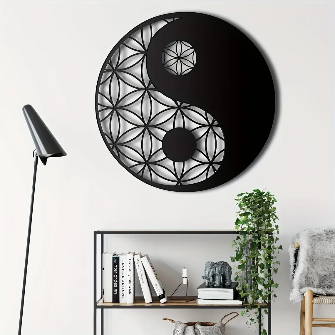 Yin Yang Metal Wall Art — Zen Sacred Geometry Wall Hanging