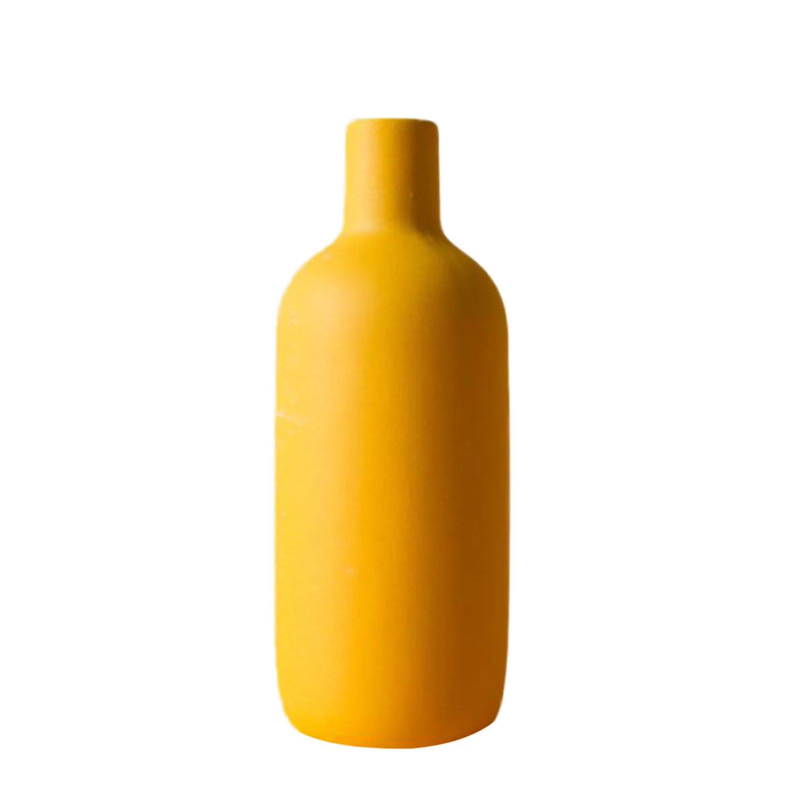 Nordic Solid Colour Ceramic Vase — Narrow Neck for Dried & Fresh Flowers