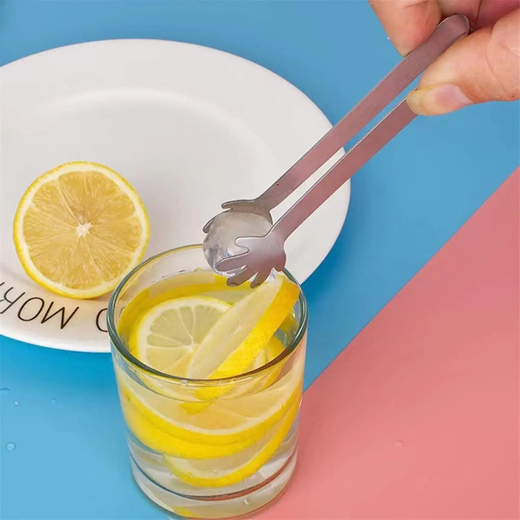 Stainless Steel Mini Serving Tongs — for Sugar, Ice, Snacks & Coffee Bar