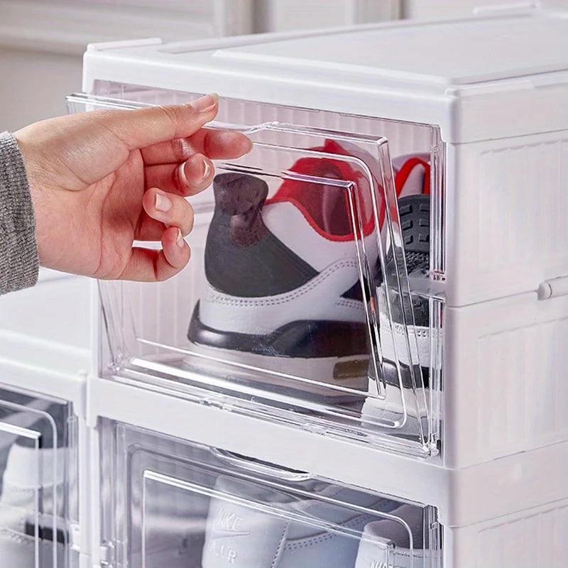 Stackable Dustproof Shoe Cabinet with Doors