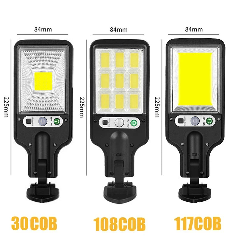 ZTree Solar Security Wall Light – COB LED Motion Sensor with 3 Modes for Garden, Courtyard & Patio (IP65)