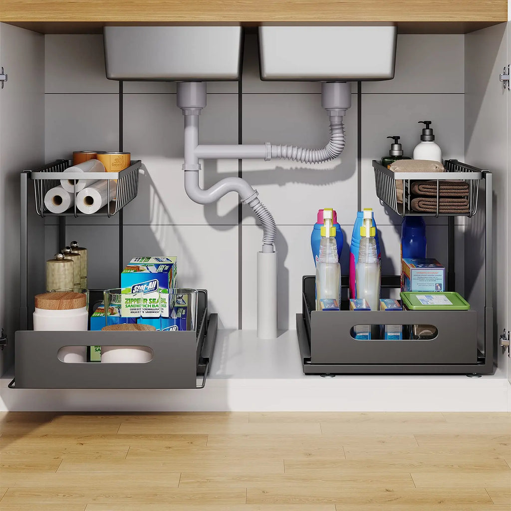 2-Tier Pull-Out Under Sink Cabinet Organizer