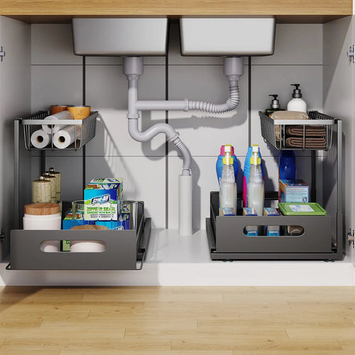 2-Tier Pull-Out Under Sink Cabinet Organizer