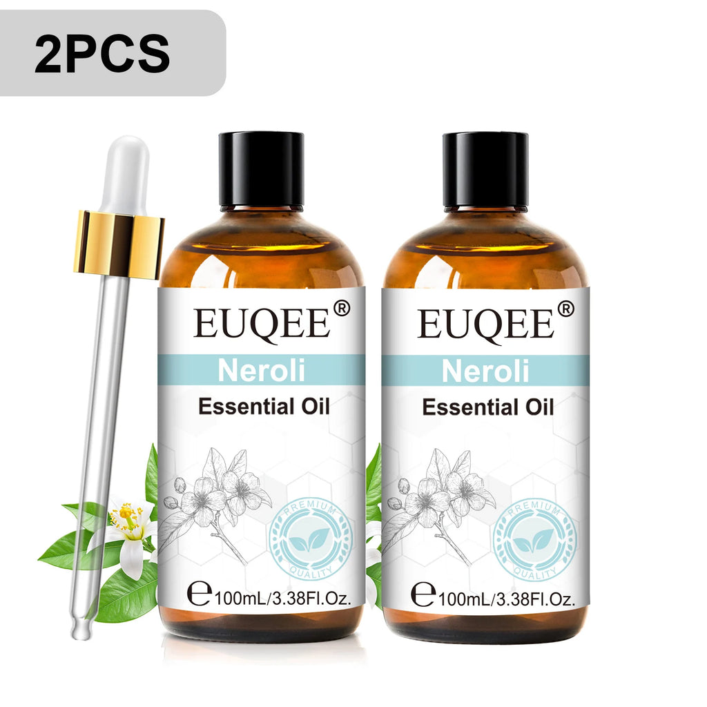 EUQEE 100ml Pure Essential Oil — Vanilla, Lavender, Cinnamon or Lemon — Diffuser & Candle Making