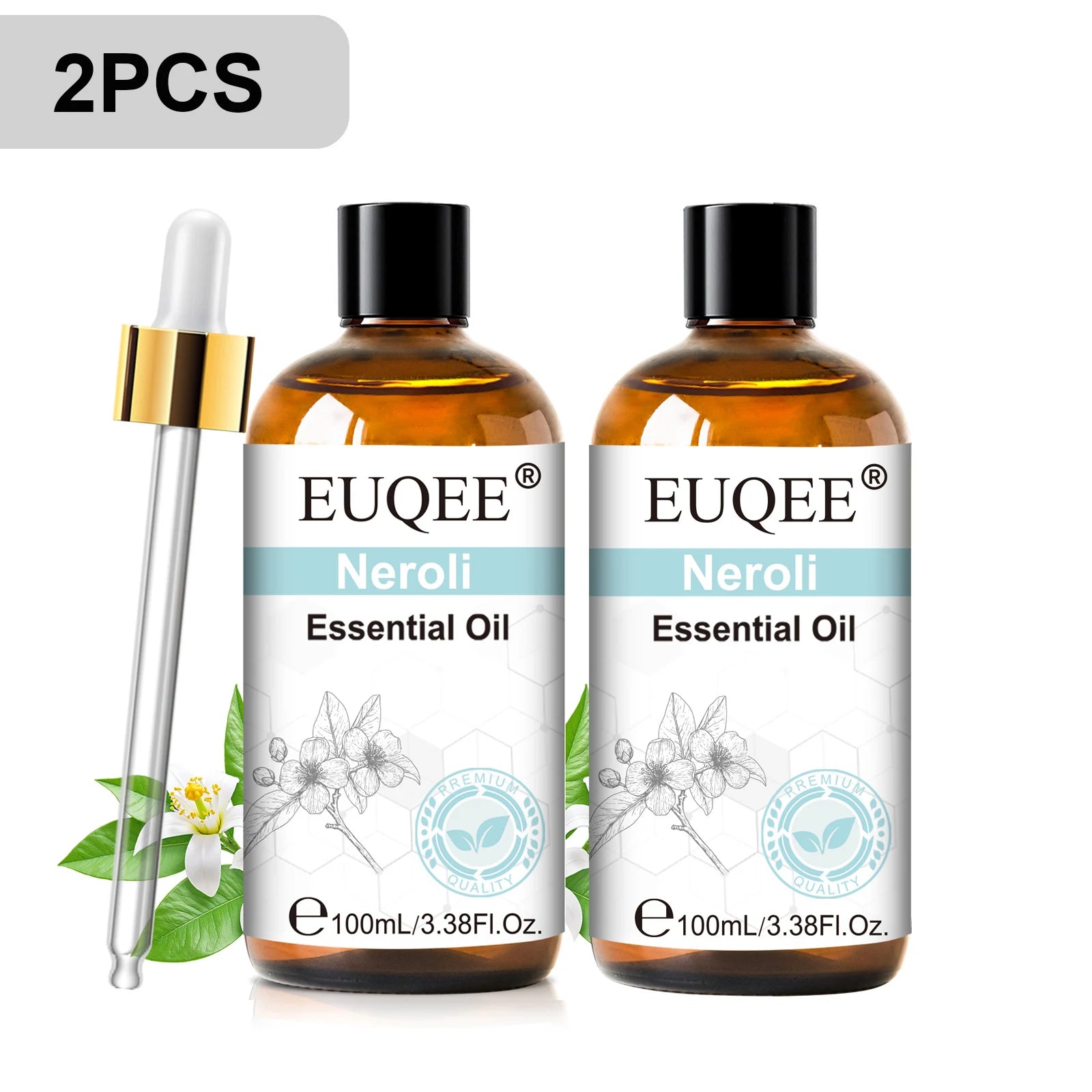 EUQEE 100ml Pure Essential Oil — Vanilla, Lavender, Cinnamon or Lemon — Diffuser & Candle Making