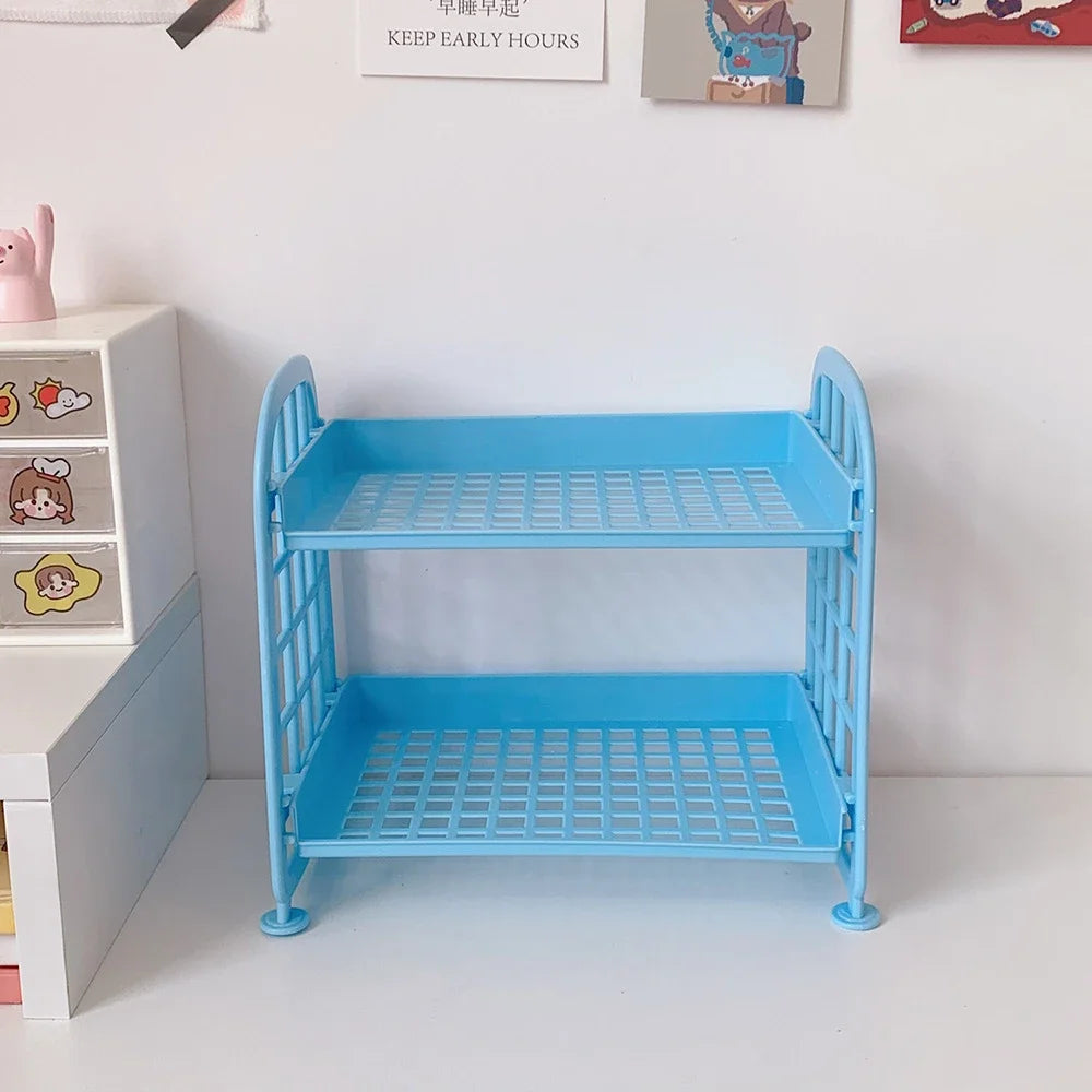 Multi-Functional Plastic Desktop Storage Rack — 21 × 19.8 × 13.7 cm