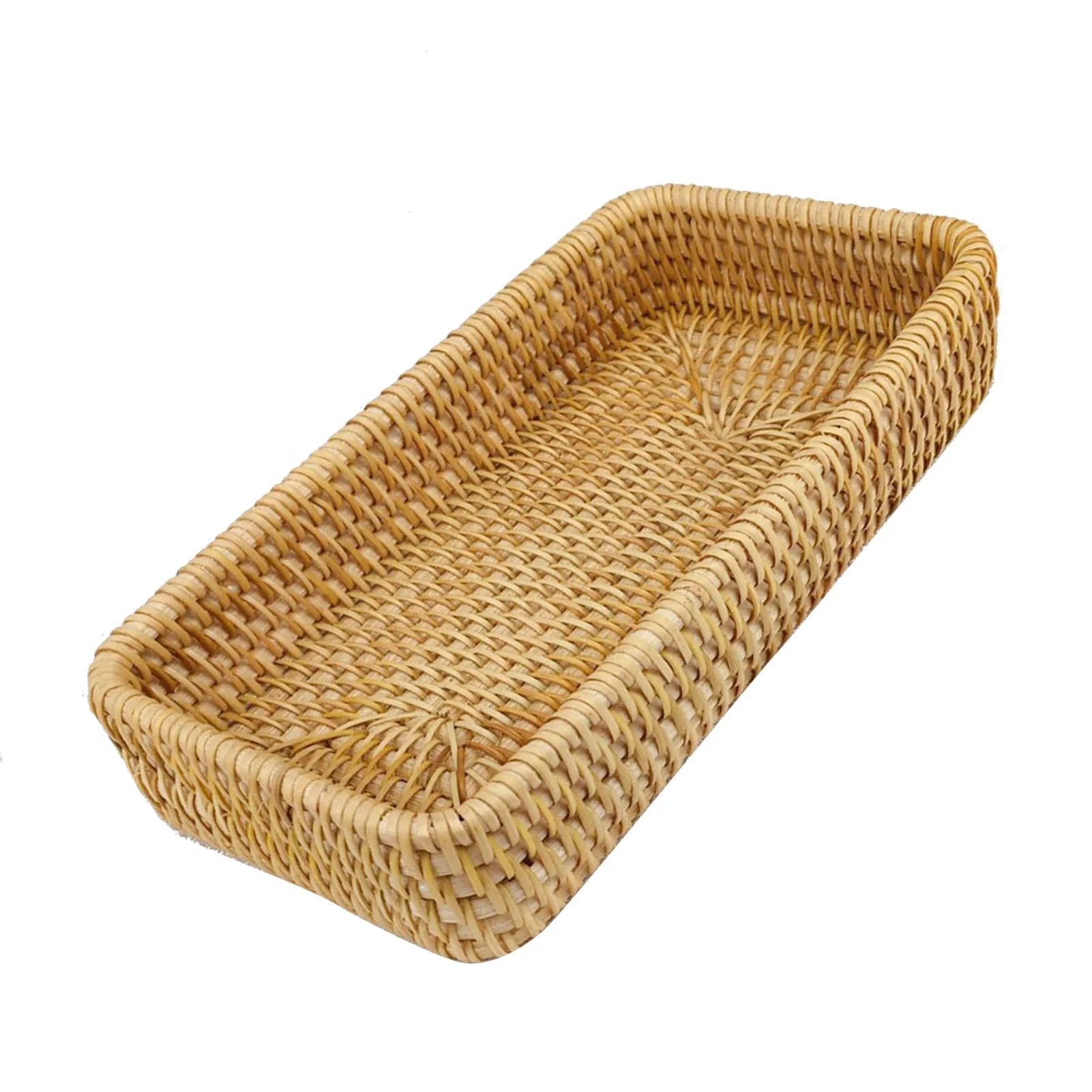 Hand-Woven Rattan Serving Tray — Multipurpose, Indoor & Outdoor