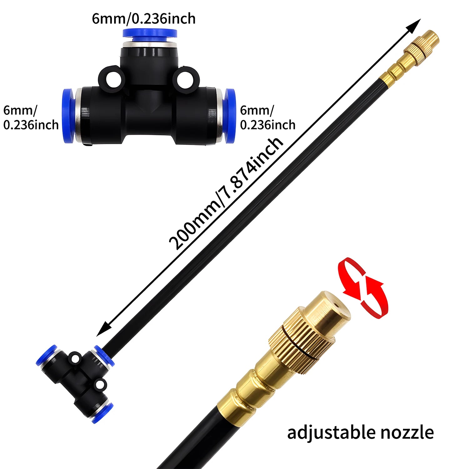 DIY Free-Bending Universal Spray Kit – Flexible Misting & Irrigation System for Greenhouse & Garden