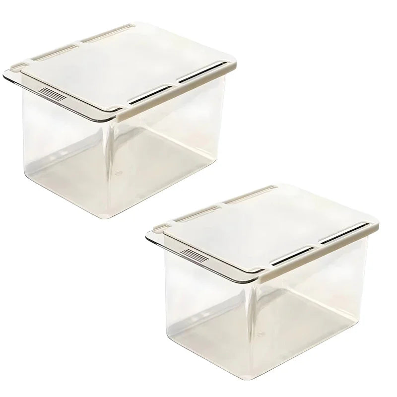Transparent Pull-Out Drawer Storage Box — Bathroom Cotton & Swab Organizer