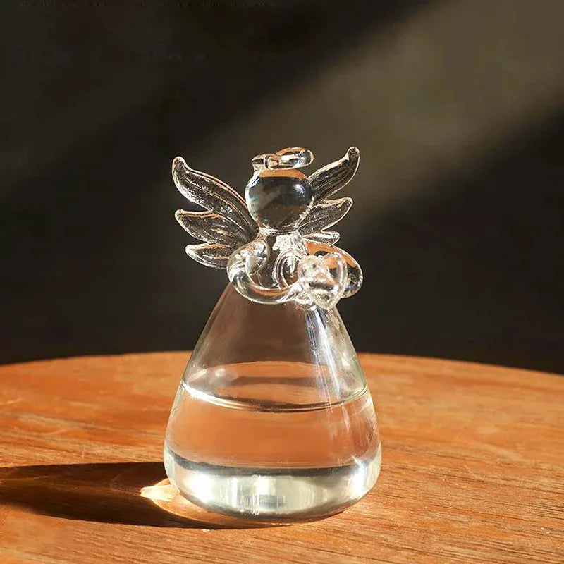 Angel Glass Hydroponic Vase — Decorative Flower Arrangement Vessel