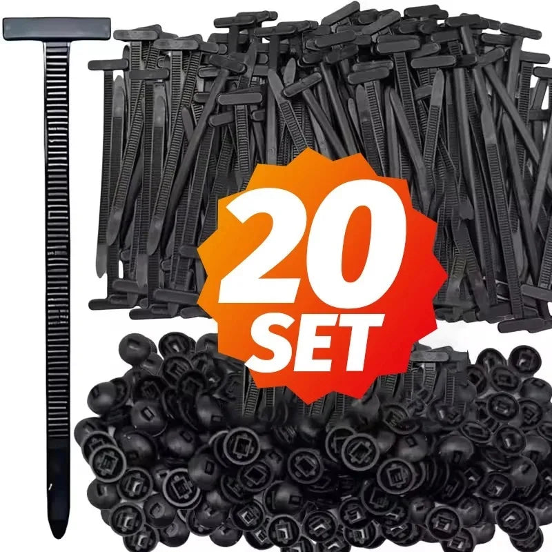 Nylon Self-Locking Zip Ties with Pin Button — Heavy Duty Fastening Strap