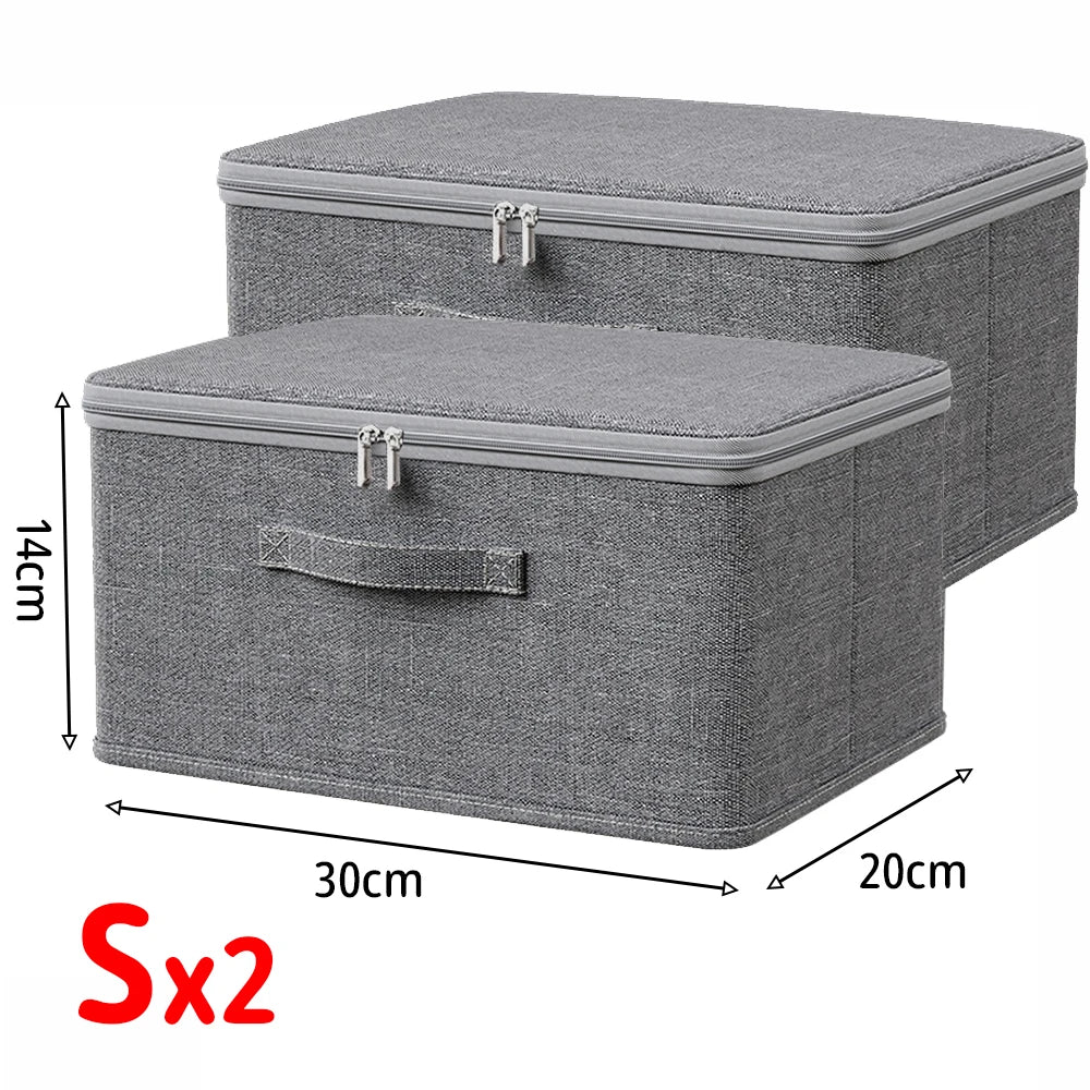 Zipped Storage Box with Cover — Wardrobe Organizer