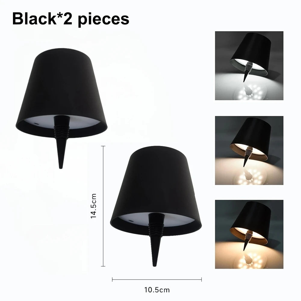 Wireless LED Wine Bottle Table Lamp — Touch Dimming, 3 Colour Temperatures