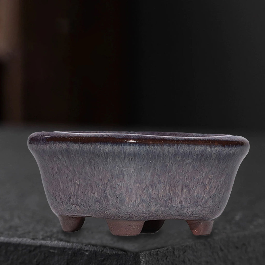 Mini Purple Clay Succulent Pot – Compact Ceramic Planter for Desk & Home